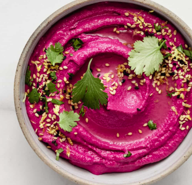 Beetroot Hummus from Jersey Kitchen
